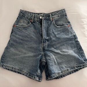 Zara long jean shorts